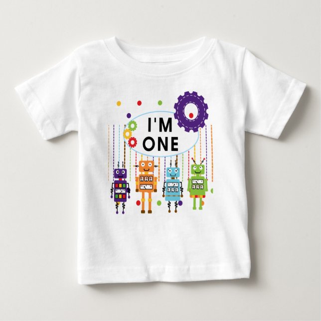 Robot First Birthday Tshirts und Geschenke (Vorderseite)