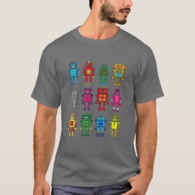 Robot Funny Robot Technologie T-Shirt (Vorderseite)