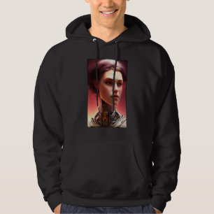 Robot Future Technology Science Frau Retro Vintag Hoodie