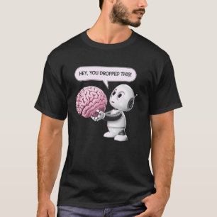 Robot Gehirn Lustiger Wissenschaft Liebhaber Künst T-Shirt