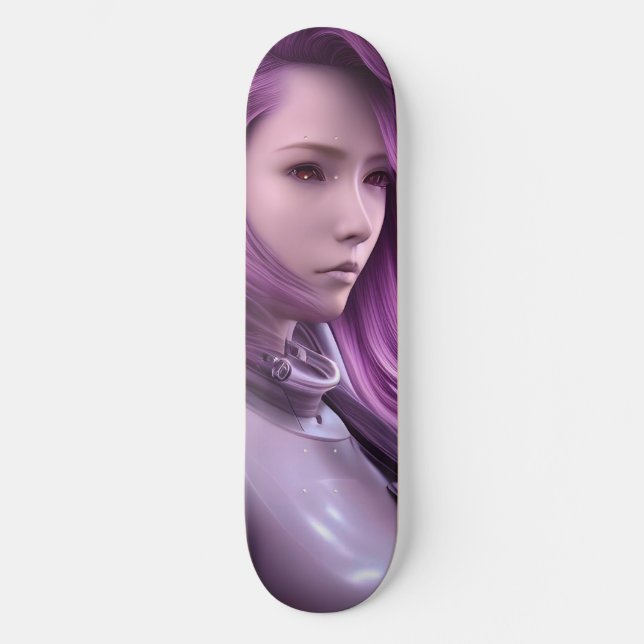 Robot Girl Skateboard Deck (Vorderseite)