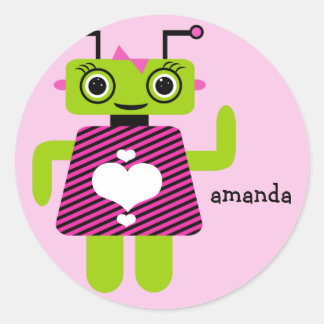 Robot Girl Sticker