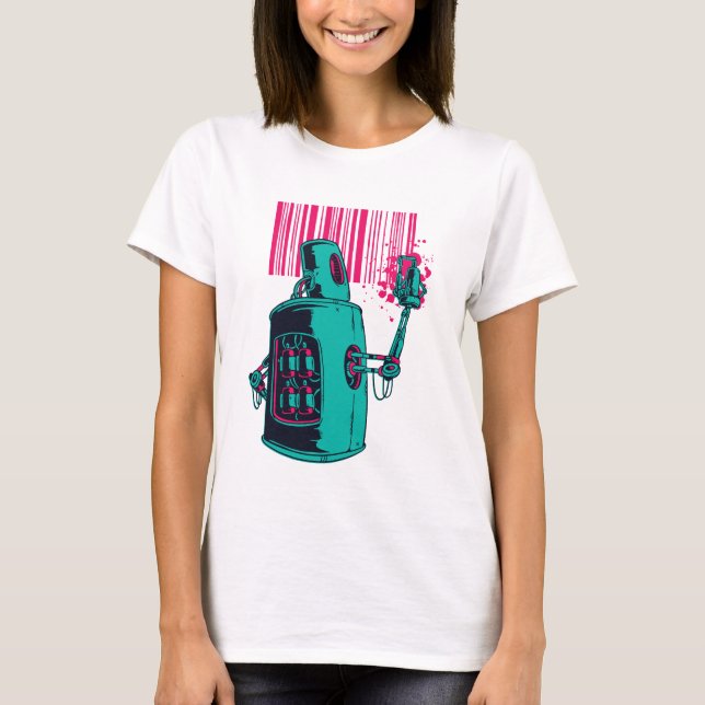 Robot Graffitti T-Shirt (Vorderseite)