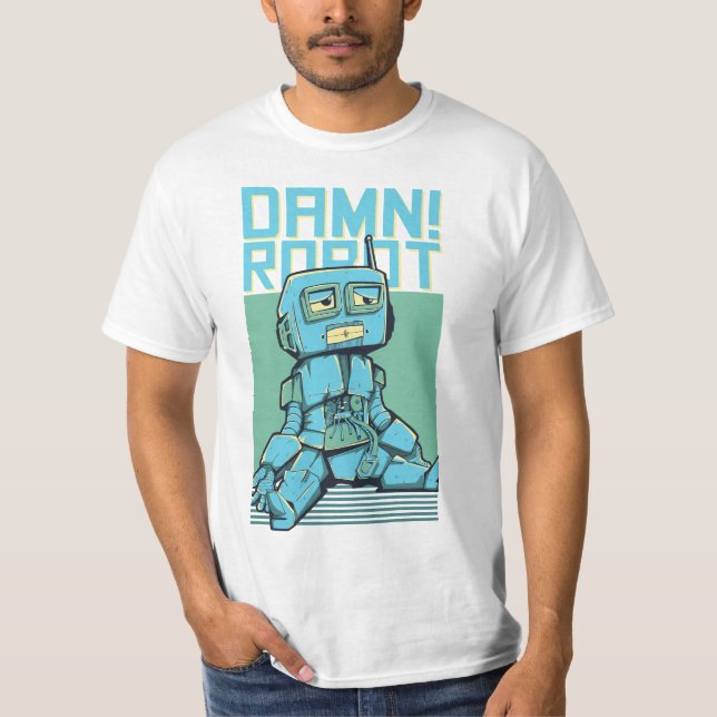 Robot-Grafik Men-T - Shirt (Vorderseite)