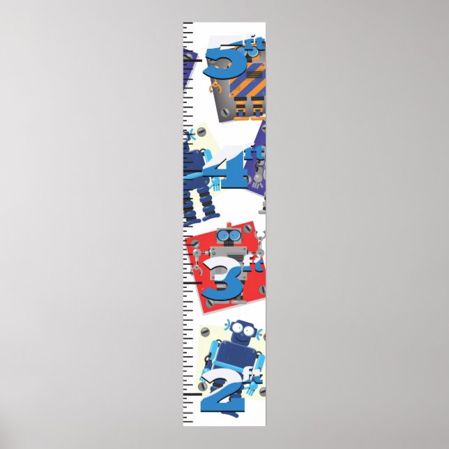 Robot Growth Chart Poster (Vorne)