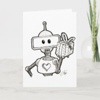 Robot-Grußkarte