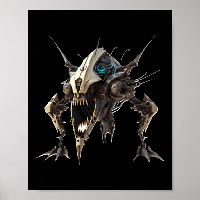 Robot-Hummer-Aufkleber Poster (Vorne)