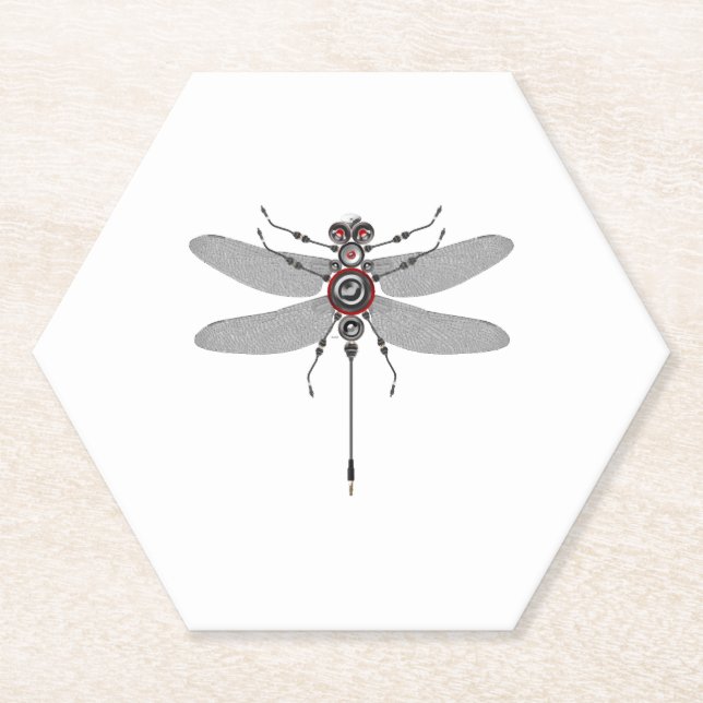 Robot Insect Dragonfly Hifi Lautsprecher System El Untersetzer (Vorderseite)