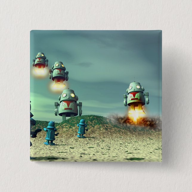 Robot Invasion von über V2 Button (Vorderseite)