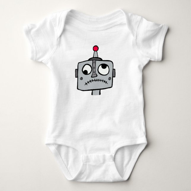 Robot Jeanie Baby One-sie Baby Bodysuit Strampler (Vorderseite)