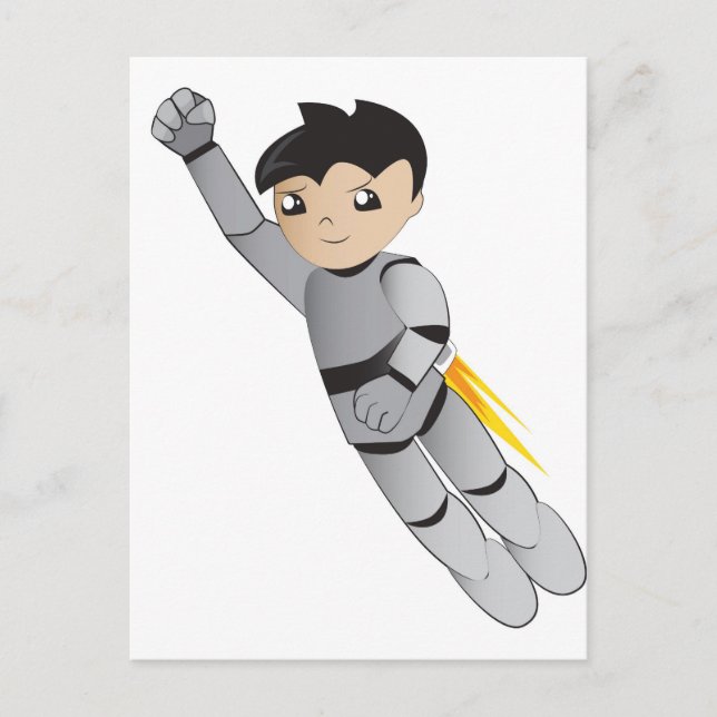 Robot-Junge Postkarte (Vorderseite)