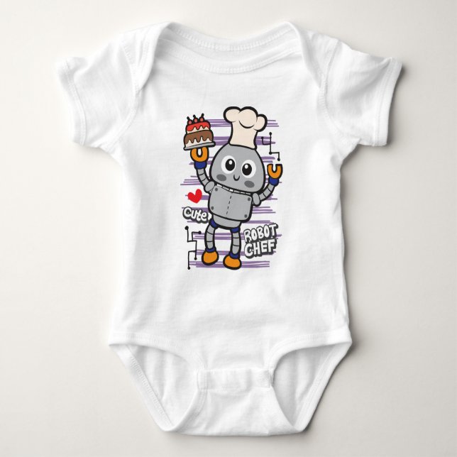 Robot Koch  Baby Strampler (Vorderseite)