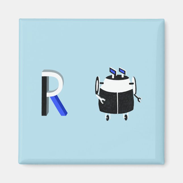 Robot-Kühlschrankmagnet Magnet (Vorne)