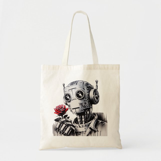 Robot Liebe 01 Tragetasche (Vorne)