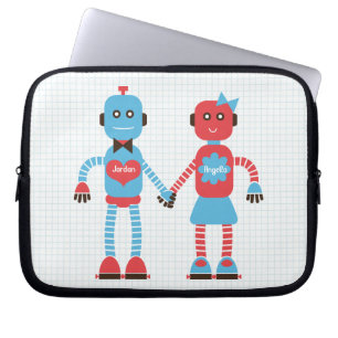 Robot Liebe Personalisierter Laptop-Sieb für Paare Laptopschutzhülle