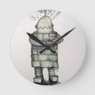 Robot-Liebe Runde Wanduhr