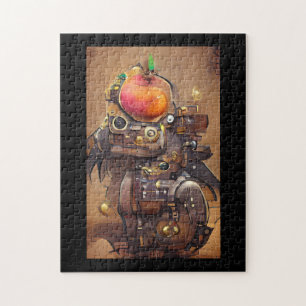 Robot Mango Kopf Steampunk digitale Kunst Puzzle