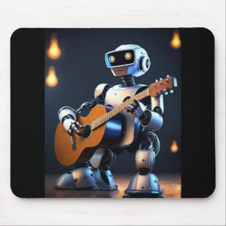 Robot mit Gitarren-Maus-Pad Mousepad