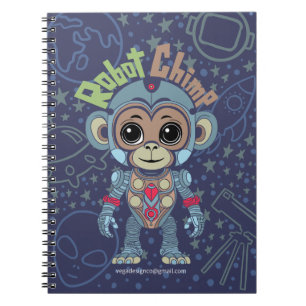 Robot Monkey Spiral Notebook Notizblock