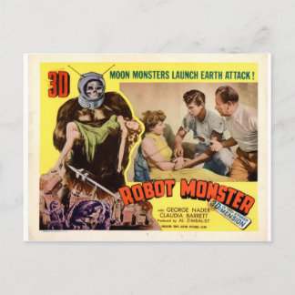 ROBOT MONSTER POSTCARD POSTKARTE