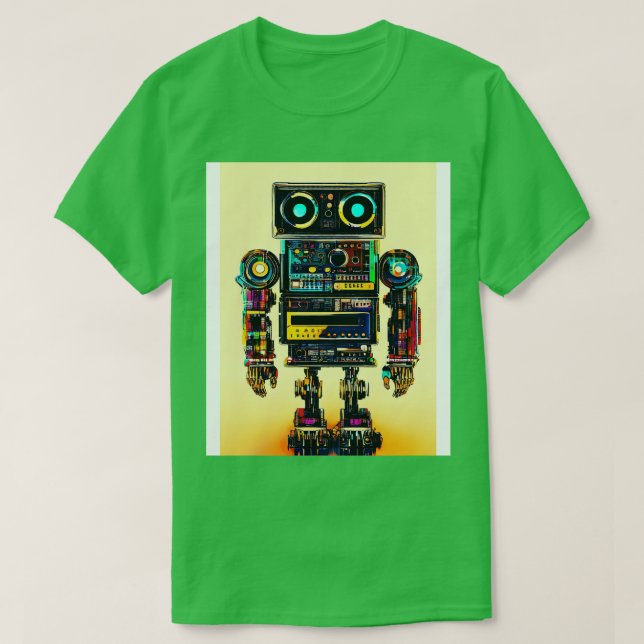 Robot-Musik T-Shirt (Design vorne)