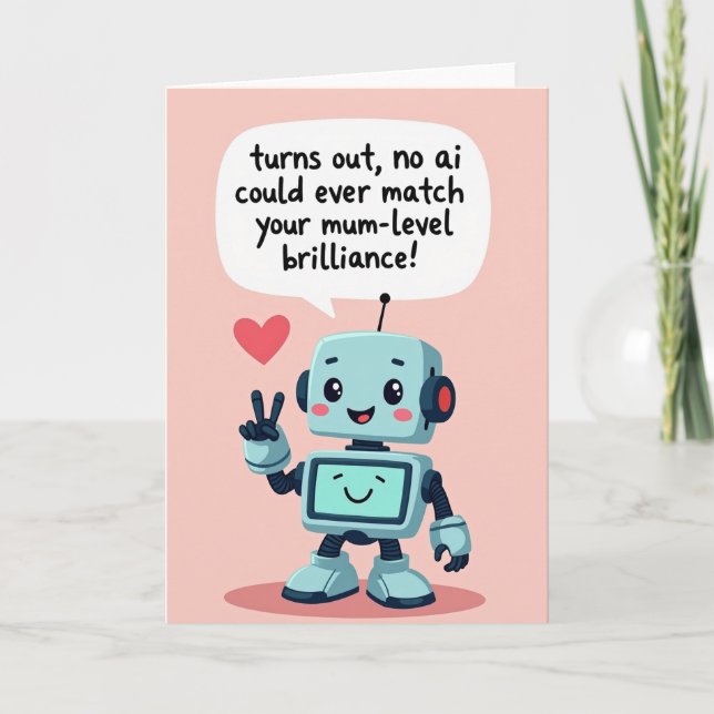 Robot Muttertagskarte Karte (Vorderseite)