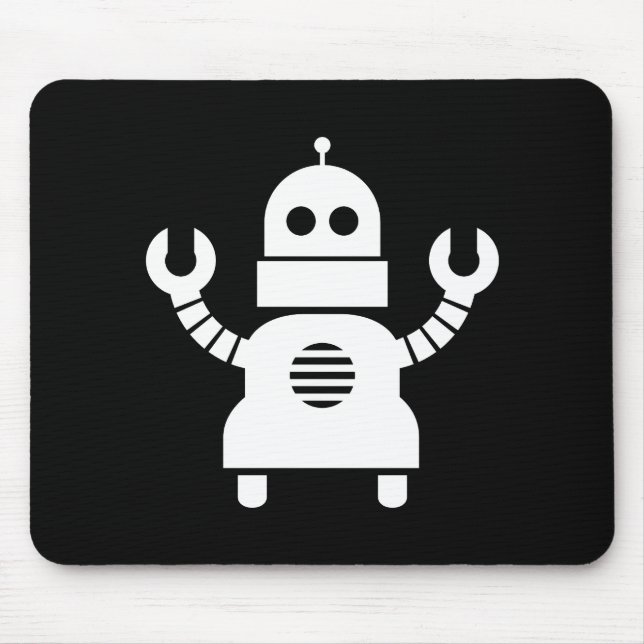 Robot-Piktogramm-Mauspad Mousepad (Vorne)