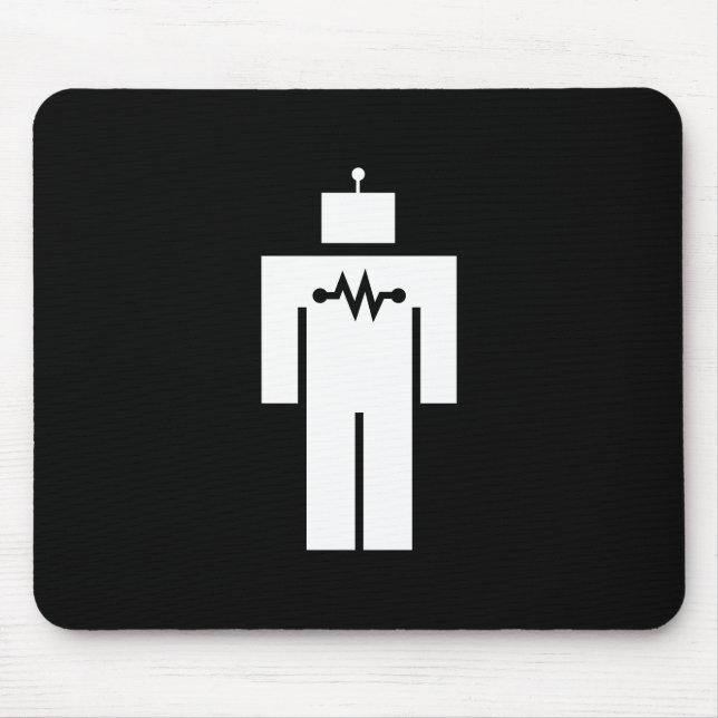 Robot-Piktogramm-Mauspad Mousepad (Vorne)