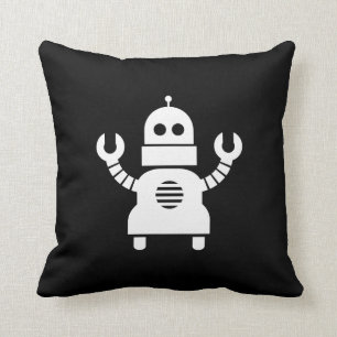 Robot-Piktogramm-Wurfkissen Kissen