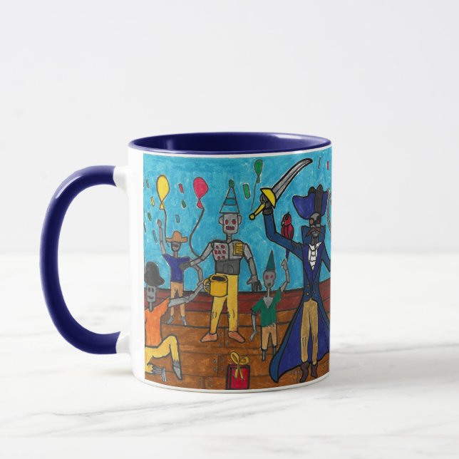 "Robot Pirate Party Time" Tasse (Links)