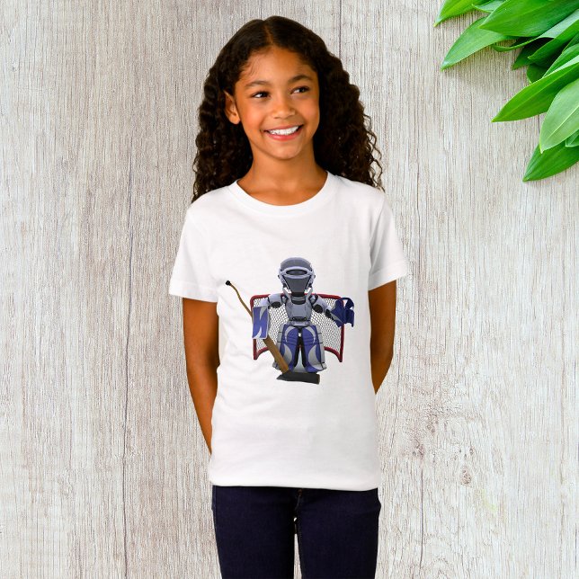 Robot Playing Ice Hockey Sports Girls T - Shirt (Von Creator hochgeladen)