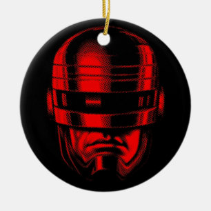 Robot Polizist Helmet Keramik Ornament
