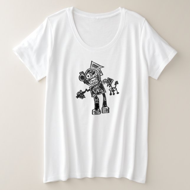 Robot Press & Gripper T - Shirt (Design vorne)