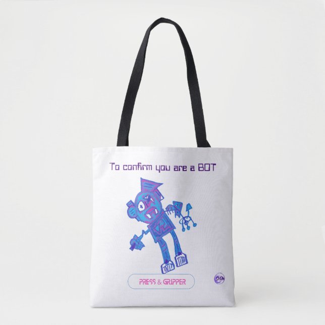 Robot Press & Gripper Tote Bag (Vorderseite)