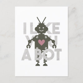 Robot Pun: Ich mag dich als Bot Postkarte