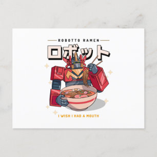 Robot Ramen - Ich wünschte, ich hätte einen Mund.. Postkarte