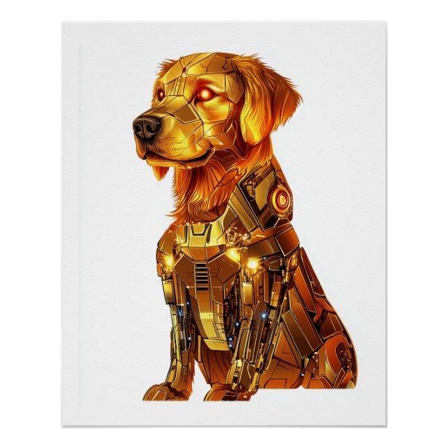 Robot Retriever - Futuristischer Mecha-Hund Poster (Vorderseite)