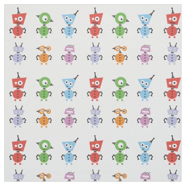 Robot Roboter Monster Stoff (Muster)