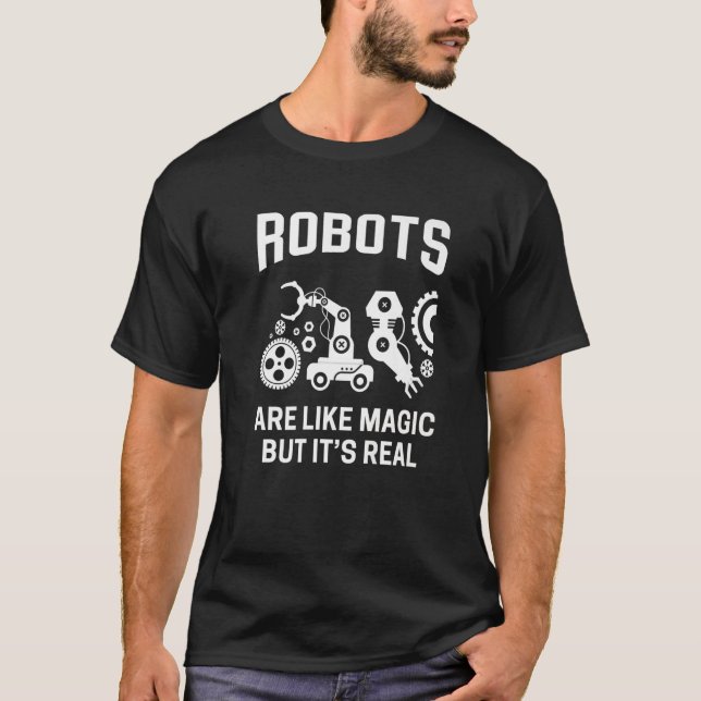 Robot Robotic Robotics Engineer Artifical Intellig T-Shirt (Vorderseite)
