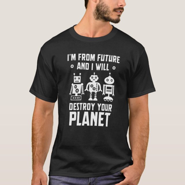 Robot Robotic Robotics Engineer Artifical Intellig T-Shirt (Vorderseite)