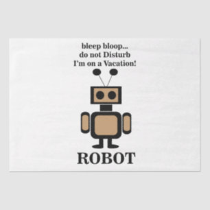 Robot Robotics Technology Funny Seidenpapier