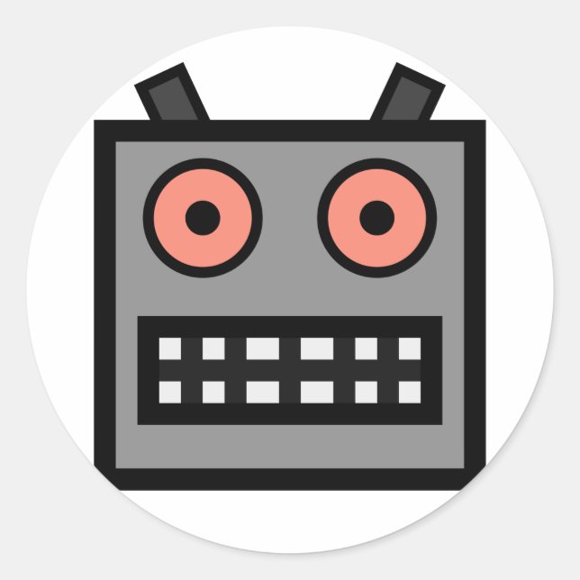 ROBOT RUNDER AUFKLEBER (Vorderseite)