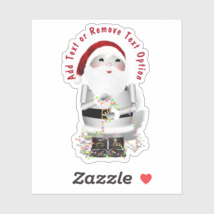Robot Santa Claus Weihnachten Aufkleber