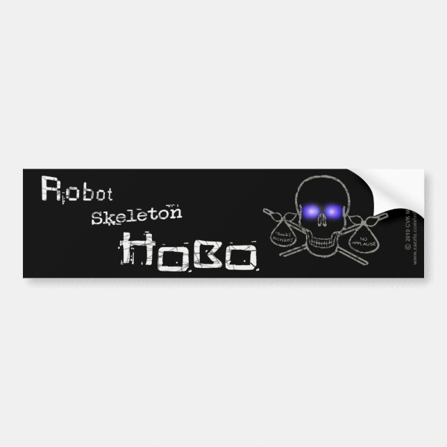 Robot Skeleton Hobo Autoaufkleber (Vorne)
