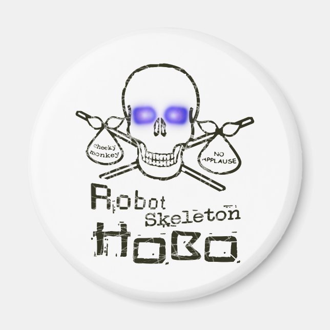 Robot Skeleton Hobo Magnet (Vorne)