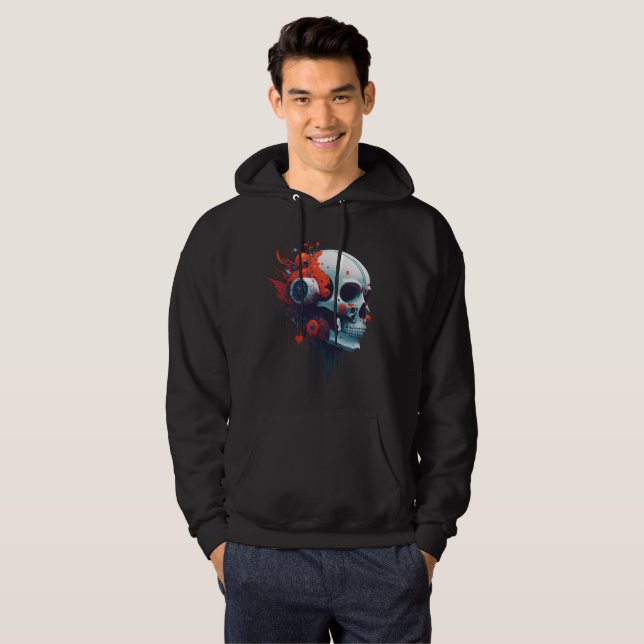 Robot Skull Hoodie (Vorne ganz)