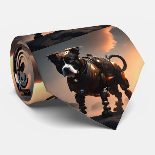 Robot Staffordshire Bull Terrier, Neck Tie Krawatte