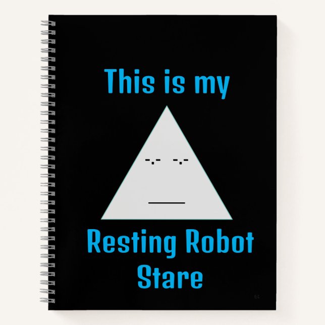Robot Stare - Spiral Notebook ruhen Notizbuch (Vorderseite)