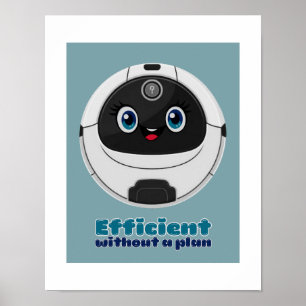 Robot-Staubsauger effizient mit Planplakat Poster
