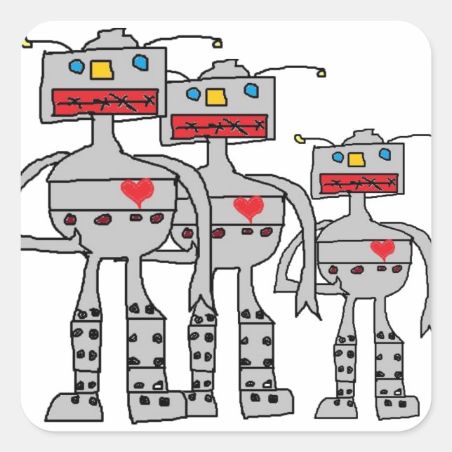 Robot Stickers (Vorderseite)